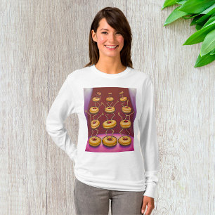Donuts dansen grillige donut personages t-shirt