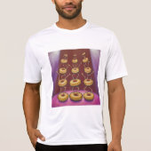 Donuts dansen grillige donut personages t-shirt (Voorkant)