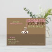 DONUTS DE CAFÉ Invitation de douche nuptiale Pink  (Debout devant)