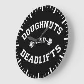 Donuts en Deadlifts - Funny Gym Workout Grote Klok (Hoek)
