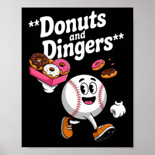 Donuts en Dingers Verkopen Fan Humor Donut Poster