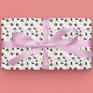 Donuts en Diploma's Afstudeerpatroon Cadeaupapier