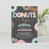 Donuts en luiers Baby shower Sprinkle Doughnut Kaart (Staand voorkant)