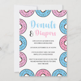 Donuts en luiers Sprinkle thema Geslacht onthullen Kaart