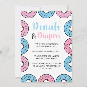 Donuts en luiers Sprinkle thema Geslacht onthullen Kaart
