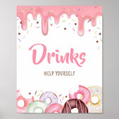 Donuts en Luiers Strooi Drinken Poster (Voorkant)