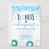 Donuts Et Diapeurs Bébé Sprinkle Invitation (Devant)