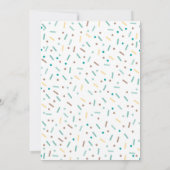 Donuts Et Diapeurs Bébé Sprinkle Invitation (Dos)