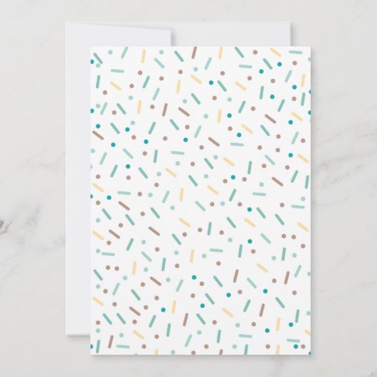 Donuts Et Diapeurs Bébé Sprinkle Invitation (Dos)