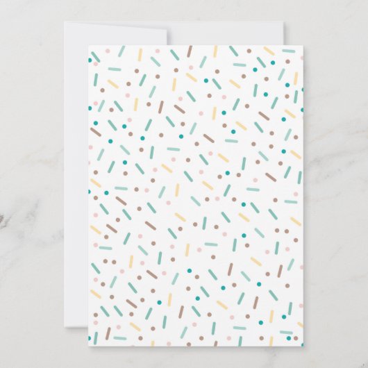 Donuts Et Diapeurs Invitation À Saupoudrer (Dos)