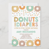 Donuts Et Diapeurs Invitation Baby shower (Devant)