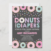 Donuts Et Diapeurs Invitation Baby shower (Devant)