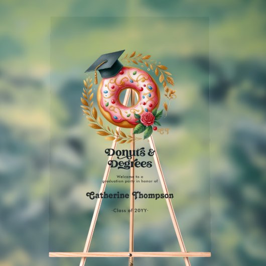 Donuts et diplômes rose et or Accueil (Neutre)