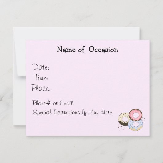 Donuts et Faire-part de café (Dos)