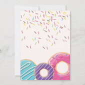 Donuts et pyjamas Invitation d'anniversaire | 12,7 (Dos)