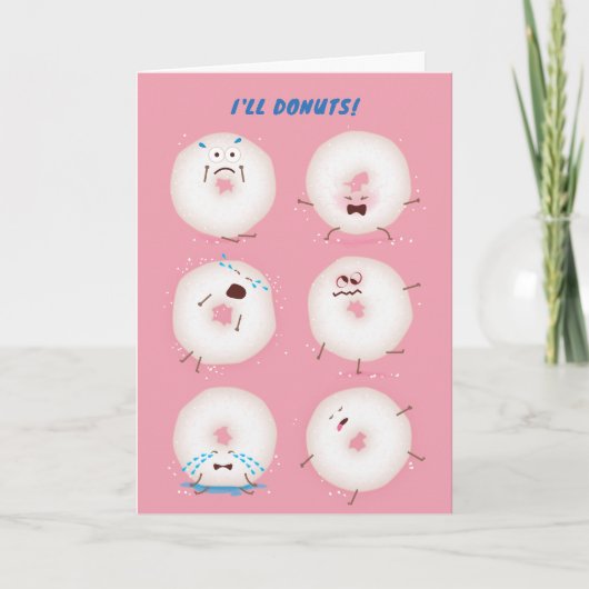 Donuts Go Noten Valentijnsdag Kaart (Voorkant)