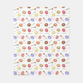 Donuts Homemade Fleece Blanket Deken