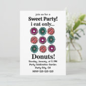 Donuts Ik eet alleen donuts Kaart (Staand voorkant)