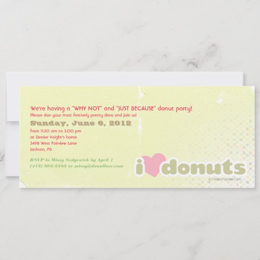 DONUTS ! Invitations (Dos)