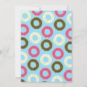 Donuts Kleurrijke 1e Verjaardag Uitnodigingen (Achterkant)