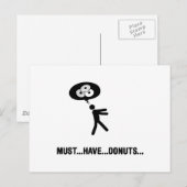 Donuts Lover Briefkaart (Voorkant / Achterkant)
