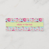 Donuts Macarons and Cupcake Pattern Website Mini Visitekaartje (Achterkant)