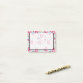 Donuts Macarons en Cupcake Patroon in Waterverf Post-it® Notes (Op bureau)