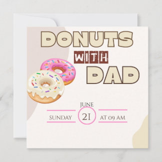 Donuts met papa uitnodiging Vaderdag viering