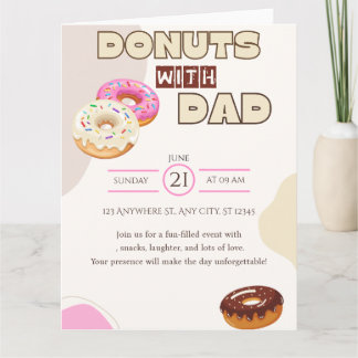 Donuts met papa uitnodiging Vaderdag viering
