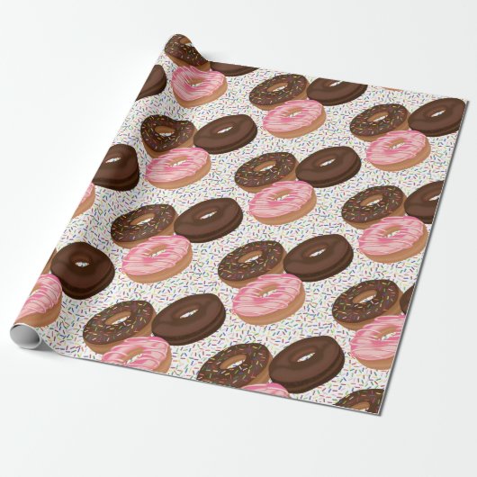 Donuts met Sprinkles Party Cadeaupapier (Uitgerold)