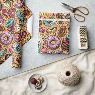 Donuts met sprinkles patroon cadeaupapier