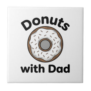 Donuts Met Vader Vintage Donut T-shirt Ontwerp_1 Tegeltje