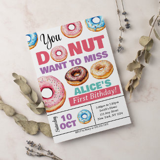 Donuts missen dit verjaardagsfeestje kaart