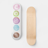Donuts Mixtes Aquarelle Nom Paillettes Skateboard (Recto)