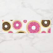 Donuts Modern Birthday Party Waterfles Etiket (Enkel label)
