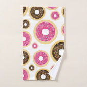 Donuts Moderne Amusant Mignon Rose Et Marron Sprin (Serviette à main)