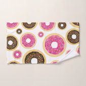 Donuts Moderne Amusant Mignon Rose Et Marron Sprin (Serviette à main)