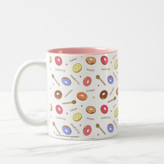 Donuts Mug à deux tons 11 oz fait maison (Gauche)