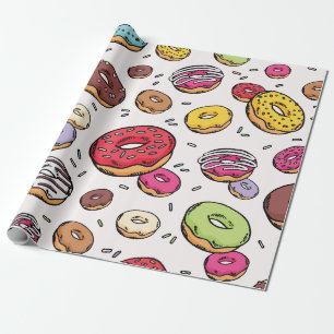 Donuts naadloos patroon cadeaupapier