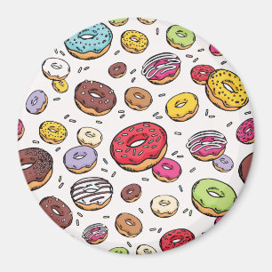 Donuts naadloos patroon magneet