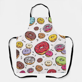 Donuts naadloos patroon schort