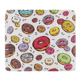 Donuts naadloos patroon snijplank