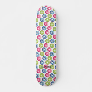 Donuts & naam of Tekst wit Skateboard