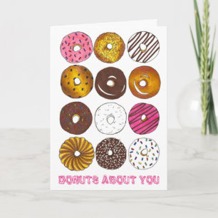 Donuts Over jou Valentijnsdag Love Donut Kaart