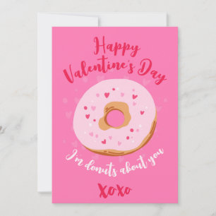 Donuts over jou XOXO Liefdesharten Valentijnsroze Feestdagenkaart