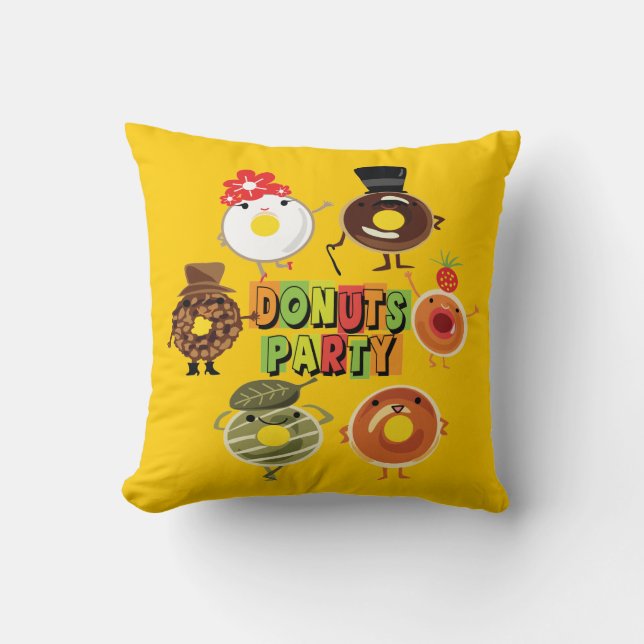Donuts Party Kussen (Voorkant)