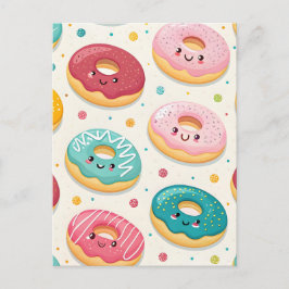 Donuts Patroon Briefkaart
