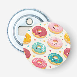 Donuts Patroon Button Flesopener