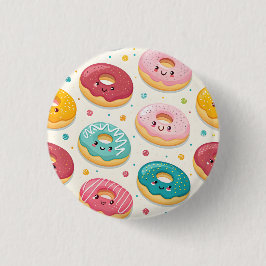 Donuts Patroon Ronde Button 3,2 Cm