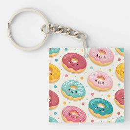 Donuts Patroon Sleutelhanger